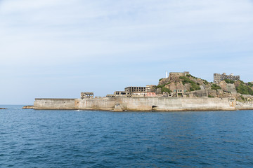 Fototapeta na wymiar Battleship Island in Nagasaki