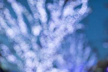 Festive abstract background with bokeh out of focus lights