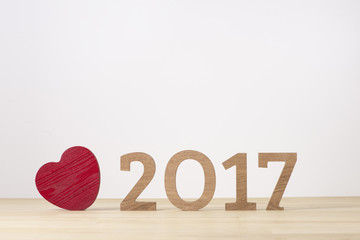 Happy New Year. Sigh symbol from number 2017