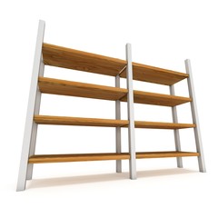 Storage stack. 3D render isolated on white. Platform or Stand Illustration. Template for Object Presentation.