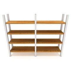 Storage stack. 3D render isolated on white. Platform or Stand Illustration. Template for Object Presentation.