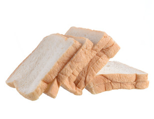 sliced bread isolated on white background