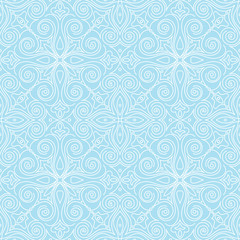 Abstract vector seamless lace pattern. Duotone graphic ornament.
