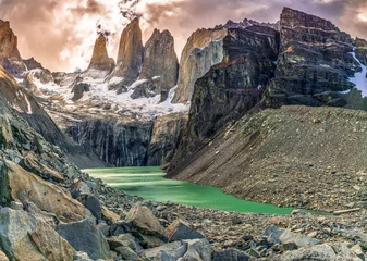 Fotobehang Cuernos del Paine W-Circuit Torres Del Paine, Chile