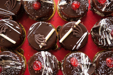 Chocolate mini cakes - black forest cake