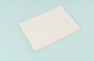 Blank Gift Card on blue background .