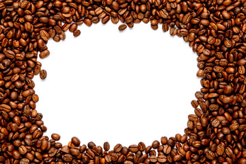 Coffee frame made of beans