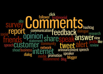 Comments, word cloud concept 4