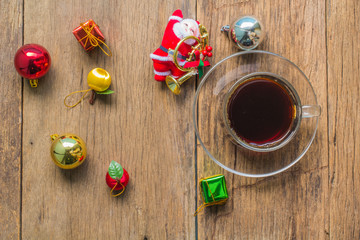  coffee on wooden background