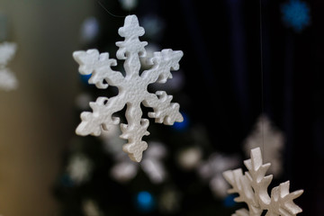 Snowflake foam Christmas ornaments