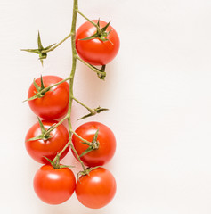 cherry tomatoes on white background