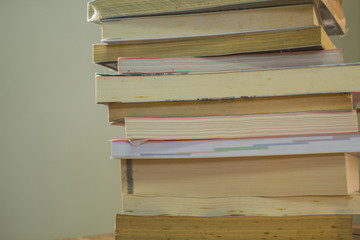 Old books stacked