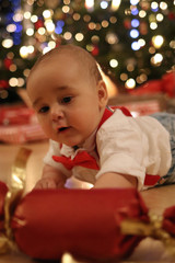 Fototapeta na wymiar Baby's first Christmas
