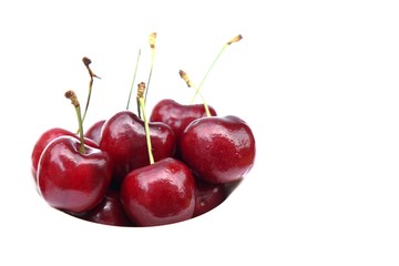 Cherry isolated on white background.