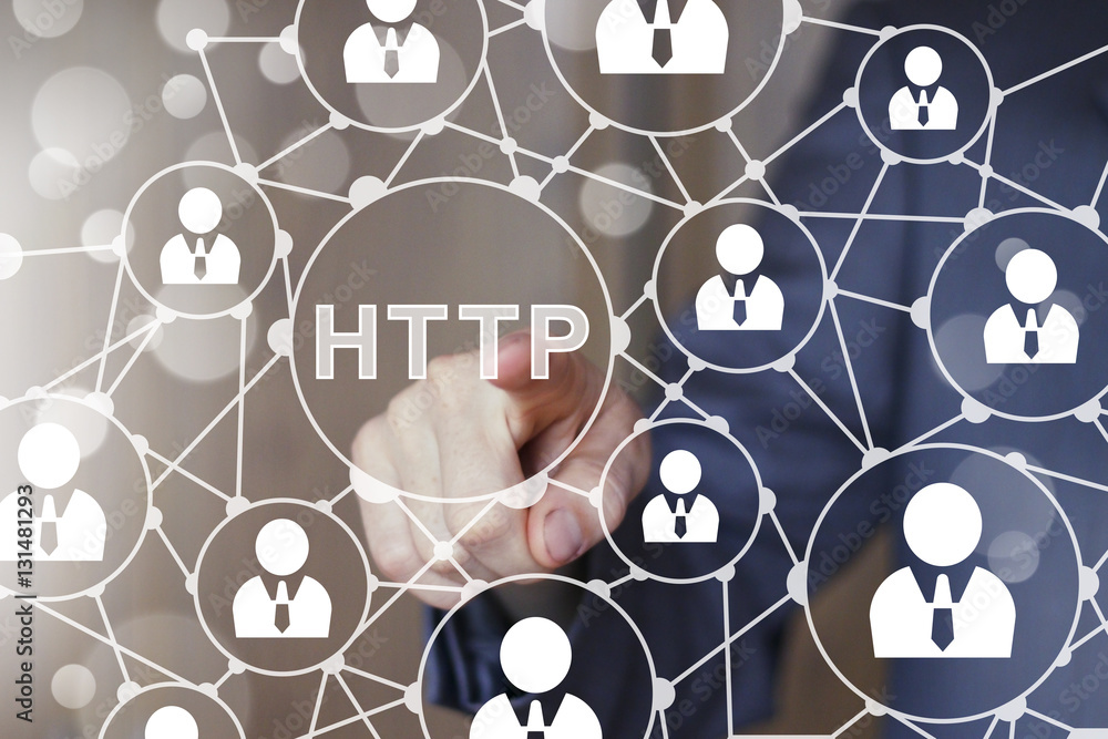 Poster business button web http network icon.