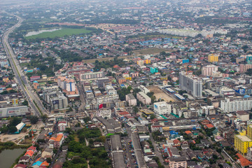 Arial view of Bangkok city, Thailand