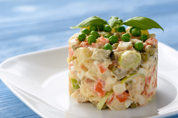 Russian vegetable salad known as 