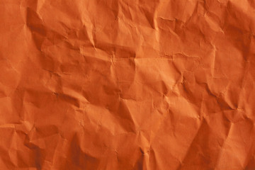 Orange wrinkled paper texture