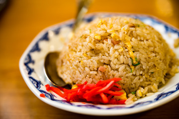 A girl who eats fried rice