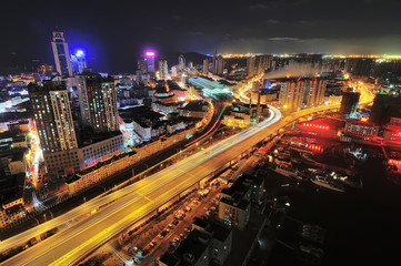 Obraz premium City overpass at night