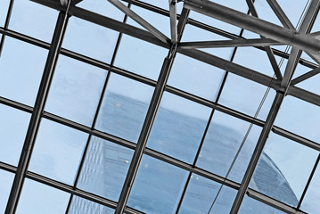 Fragment of  glass ceiling as background