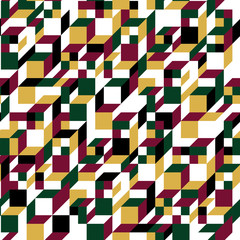 Vector modern cubic geometric seamless pattern