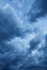Dark blue dramatic sky