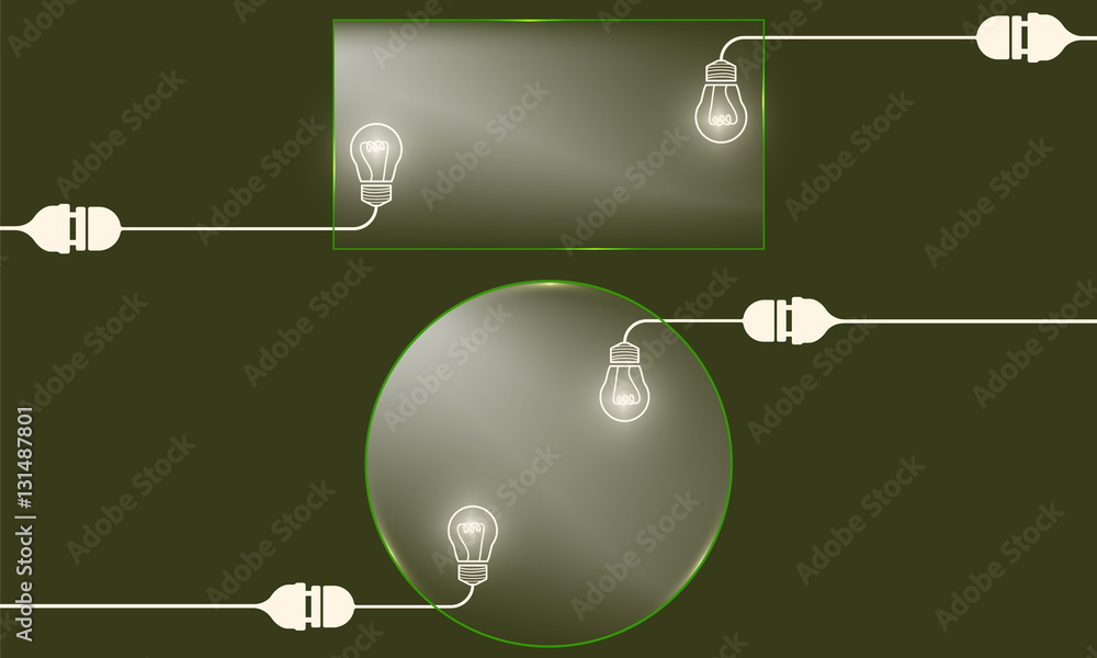 Poster vector glass transparency objects and idea symbols