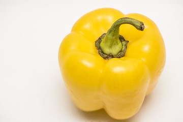 yellow pepper on a white background