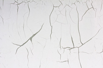 texture painted metal door with peeling paint white.