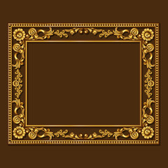 frame gold color with shadow