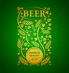 Vector template beer emblem for your design - 131489067