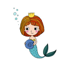 Beautiful little mermaid. Siren.