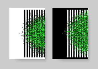 Abstract background with cloud of dust, glitter, sand. Set of artistic creative universal cards. Elegant cover, flyer, poster, invitation, placard, brochure, banner. A4 size. Vector illustration eps10