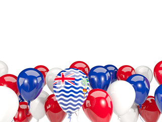 Flag of british indian ocean territory with balloons