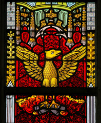 Stained Glass - Phoenix rising from the ashes