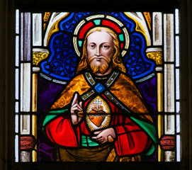 Stained Glass - Jesus Christ and the Sacred Heart