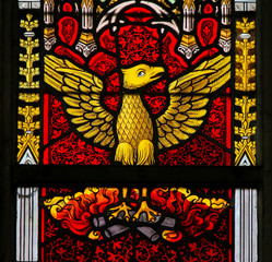 Stained Glass - Phoenix rising from the ashes