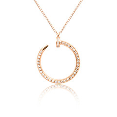 Golden pendant isolated on white