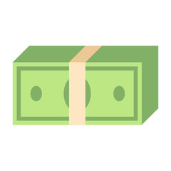 Paper dollar stack vector illustration.