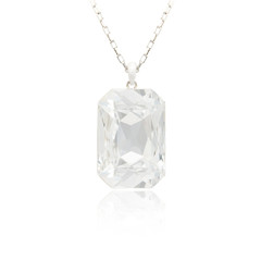 Diamond pendant isolated on white