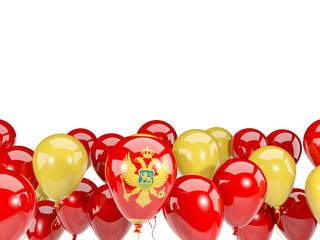 Flag of montenegro with balloons