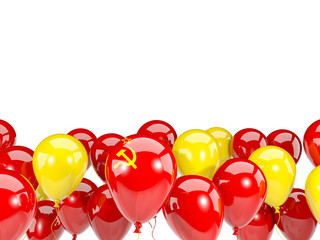 Flag of ussr with balloons