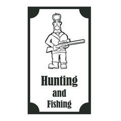 Logo for the company, which is engaged hunting and fishing