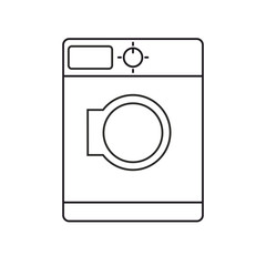 Washing machine icon isolated on white background . Vector design.