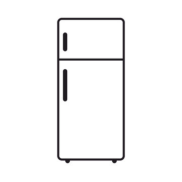 Refrigerator icon isolated on white background . Vector design.