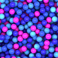 Fototapeta na wymiar Colorful blue and pink glossy balls background.