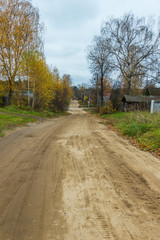Fototapeta na wymiar Roads small provincial township