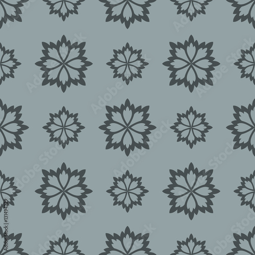 "Seamless vintage grey wallpaper vector pattern." Stock image and