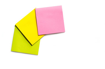 blank sticky note or post note islated on white